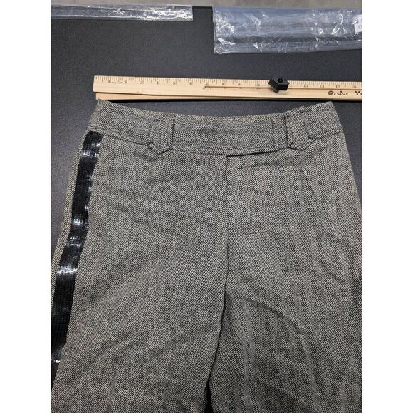 ANN TAYLOR LOFT Herringbone Blazer Wool Silk Blend Dark Academia Petite 2 - Picture 8 of 11